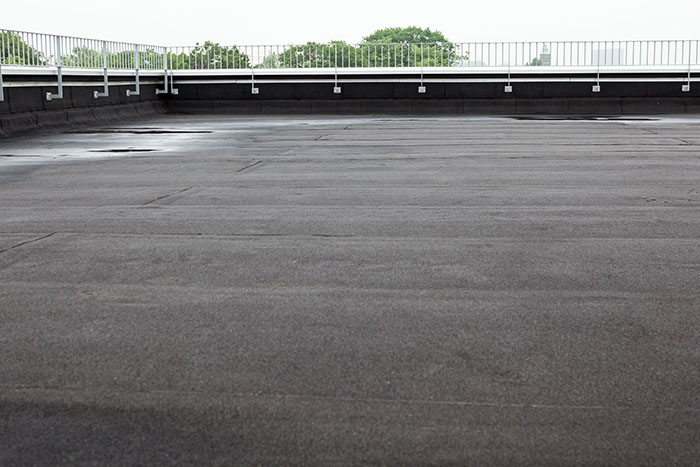 Flat roof with coating in Denver, CO